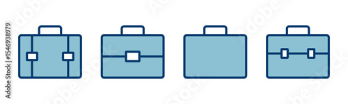 Briefcase icon vector isolated on white background. Briefcase vector icon