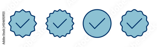 Approved icon vector isolated on white background. Certified Medal Icon vector. check mark