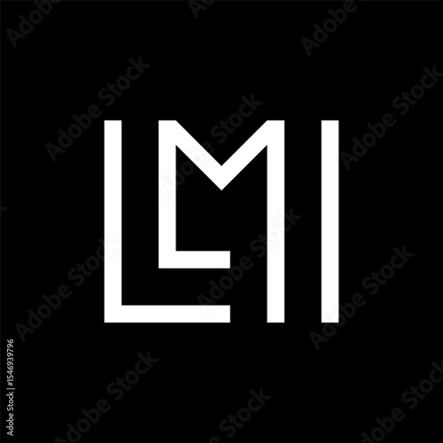 Letter ML or LM creative monogram logo