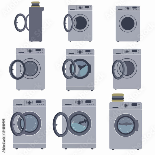 Washing machines laundry day domestic appliance
