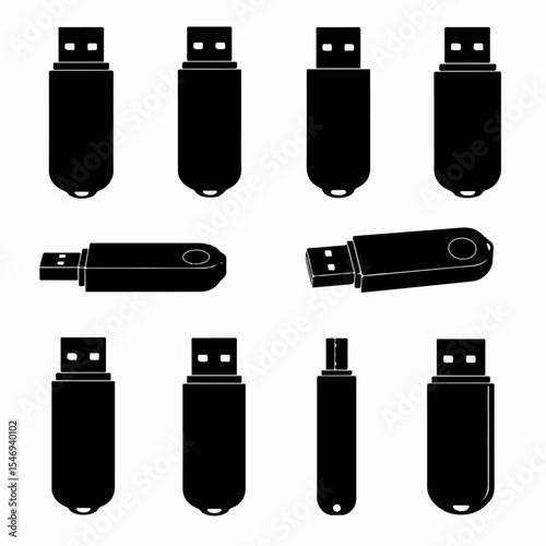 Usb flash drive collection, technology storage device