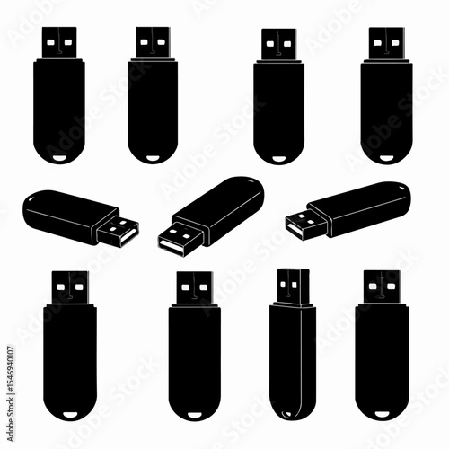 Usb stick memory storage drive data set