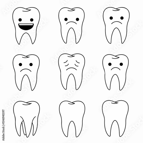 Tooth expressions dental health oral care