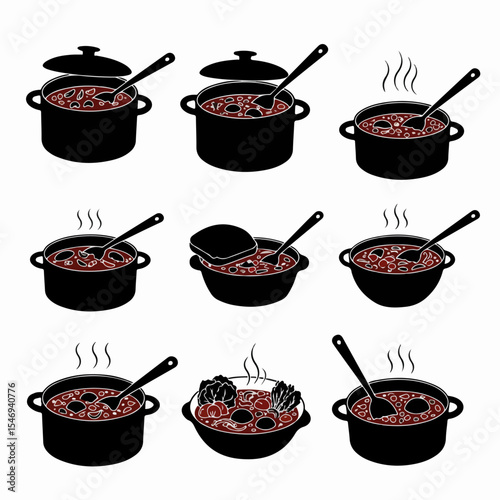 Stew pot meal cooking delicious dish