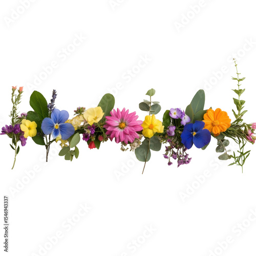 Colorful Wildflowers Arrangement for Nature and Spring Tablescape