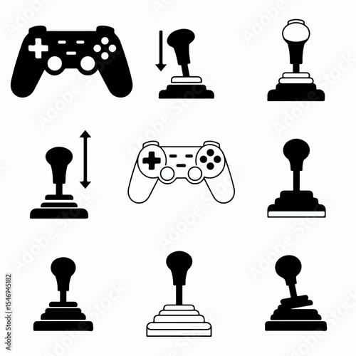 Game controller and gear shift silhouettes