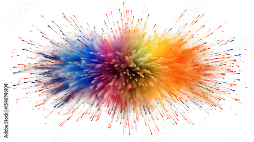  Festive – elegant fountain-style firework capturing cascading sparks on transparent background