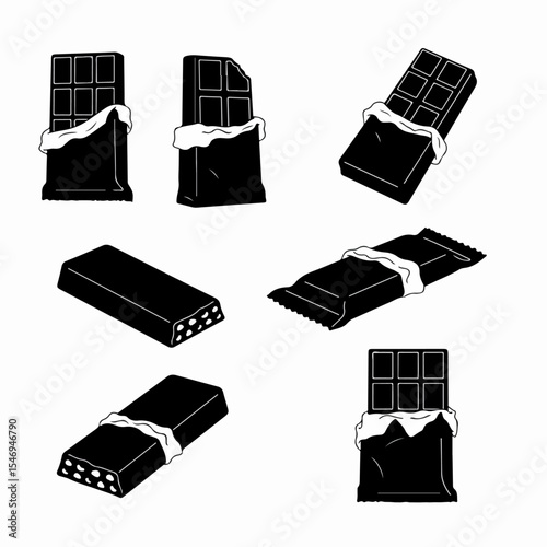Chocolate bar set, sweet treat, snack