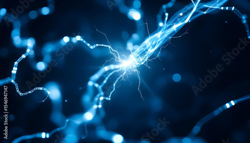 Electric current visually traveling through transparent wire.