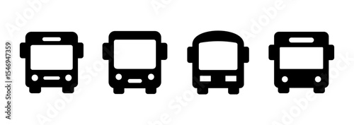 Bus icon logo design. bus sign and symbol