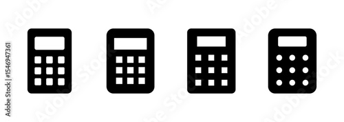 Calculator icon logo design. Accounting calculator sign and symbol.