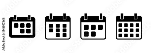 Calendar icon logo design. Calender sign and symbol. Schedule icon symbol