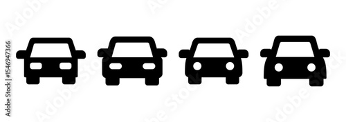 Car icon logo design. car sign and symbol. small sedan