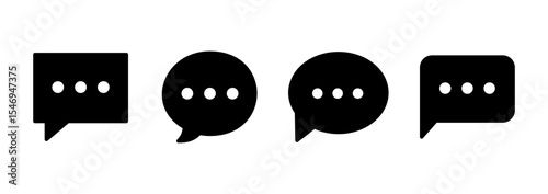 Chat icon logo design. speech bubble sign and symbol. comment icon. message