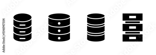 Database icon logo design. database sign and symbol