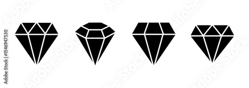 Diamond icon logo design. diamond gems sign and symbol