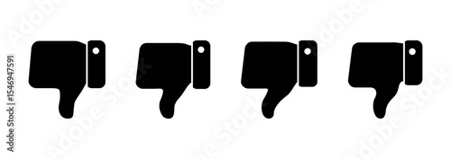 Dislike icon logo design. dislike sign and symbol. Hand with thumb down
