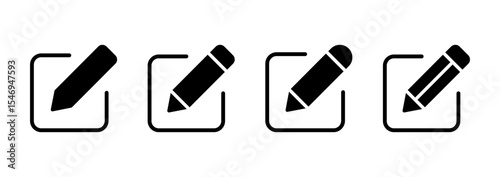 Edit icon logo design. edit document sign and symbol. edit text icon. pencil. sign up