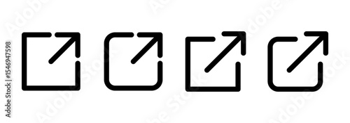 External link icon logo design. link sign and symbol. hyperlink symbol