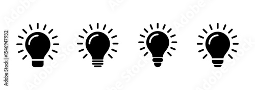Lamp icon logo design. Light bulb sign and symbol. idea symbol.