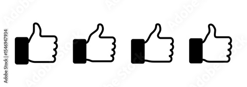 Like icon logo design. Thumbs up sign and symbol. Hand like