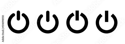 Power icon logo design. Power Switch sign and symbol. Electric power