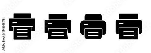 Print icon logo design. printer sign and symbol