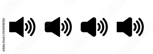 Speaker icon logo design. volume sign and symbol. loudspeaker icon. sound symbol