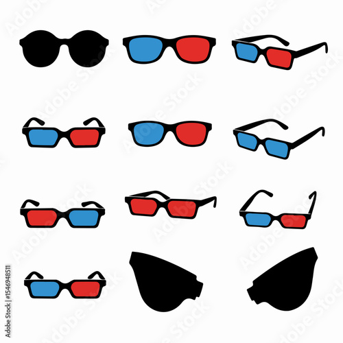 Assorted glasses collection eyewear spectacles equipment items
