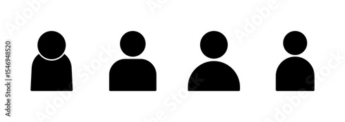 User icon logo design. person sign and symbol. people icon.