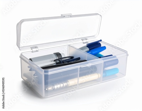 stationary box isolated on white background