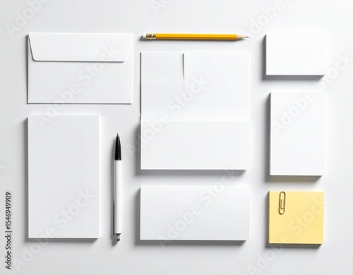 blank note book mockup on white background