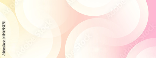 Minimalist abstract background pink and yellow gradations with circle shape colorfu
