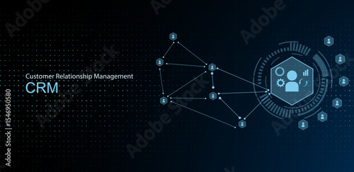 Customer relationship management concept background.