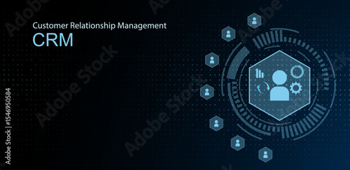 Customer relationship management concept background.