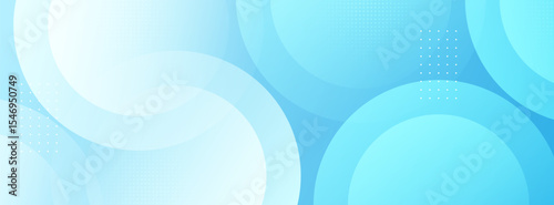 Minimalist banner background gradations blue with circle shape memphis colorful style memphis background