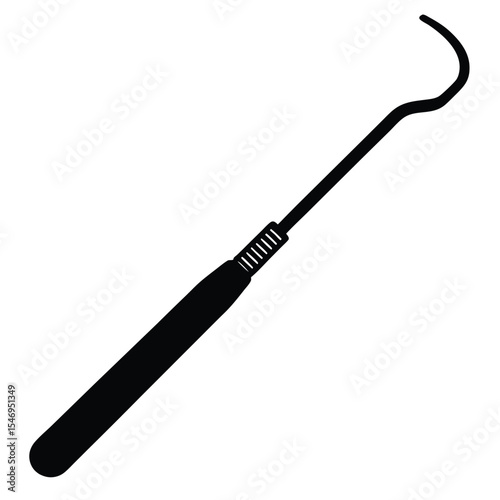 dental hygienist element isolated curette on white background