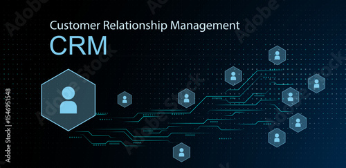 Customer relationship management concept background.