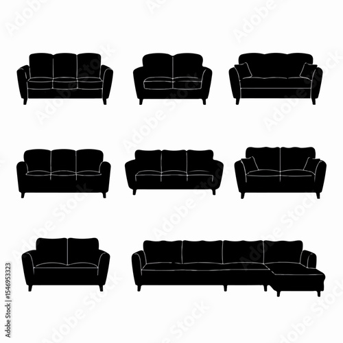 Sofa set furniture seating interior home design
