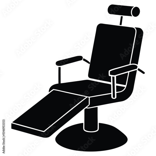 dental hygienist element isolated hygienist chair on white background