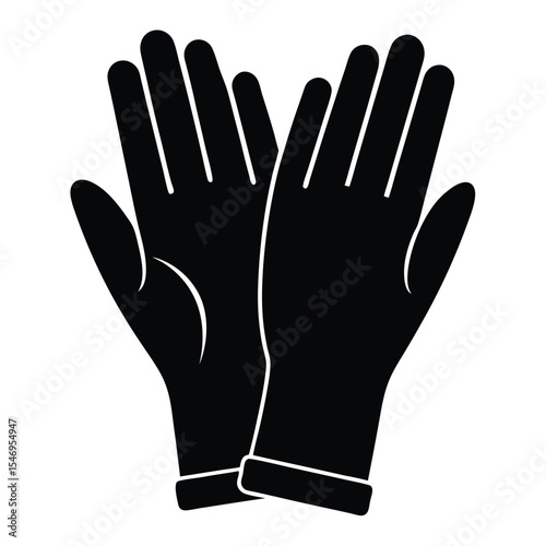 dental hygienist element isolated protective gloves on white background