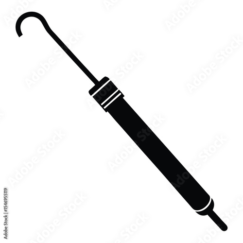 dental hygienist element isolated saliva ejector on white background