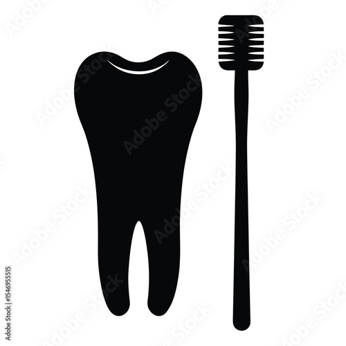 dental hygienist element isolated toothbrush on white background
