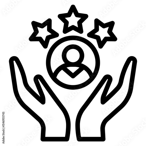 Loyal customers icon in vector illustration
