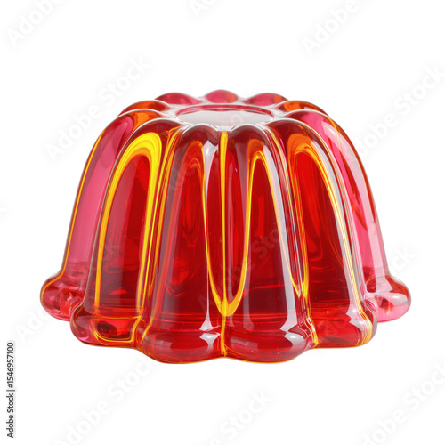 Cartoon plastic jelly with jiggle motion lines, isolated on transparent background .