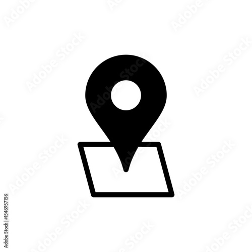 Address icon symbol for apps and websites. home location sign and symbol. pinpoint