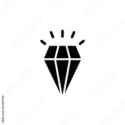 Diamond icon symbol for apps and websites. diamond gems sign and symbol