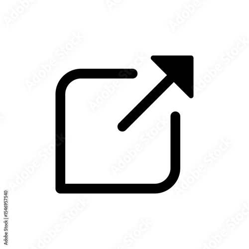 External link icon symbol for apps and websites. link sign and symbol. hyperlink symbol
