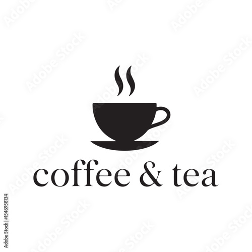 A simple vector illustration of a hot coffee cup with steam, perfect as a beverage icon or cafe logo