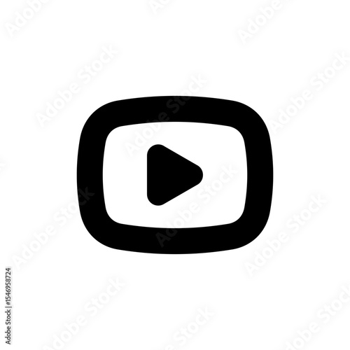 Play icon symbol for apps and websites. Play button sign and symbol